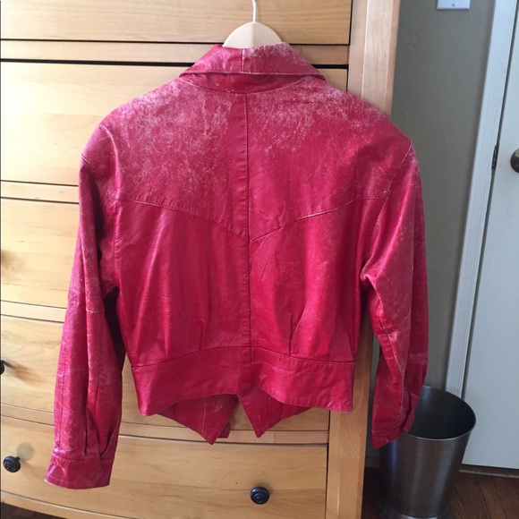 Red Leather Jacket - Picture 2 of 2